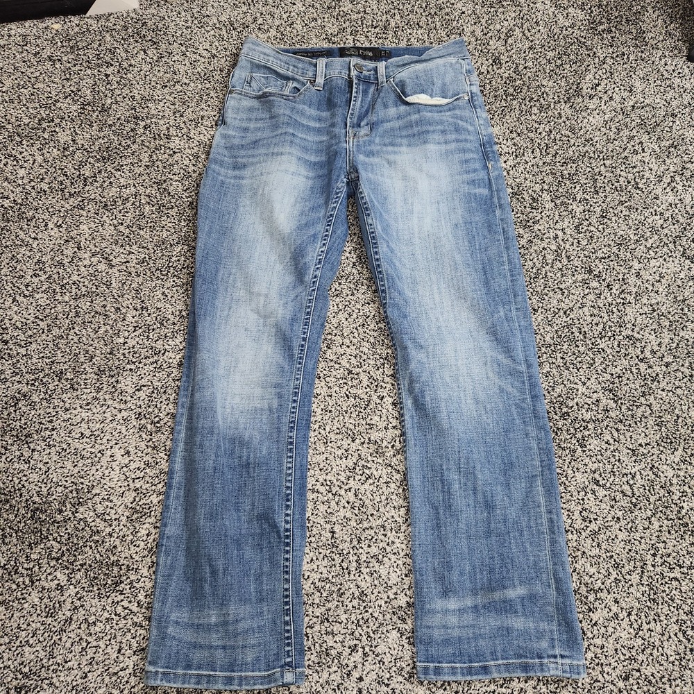 Seeded & Sewn Jordan Regular Straight Jeans Mens 30x30 Denim Western Faded Front